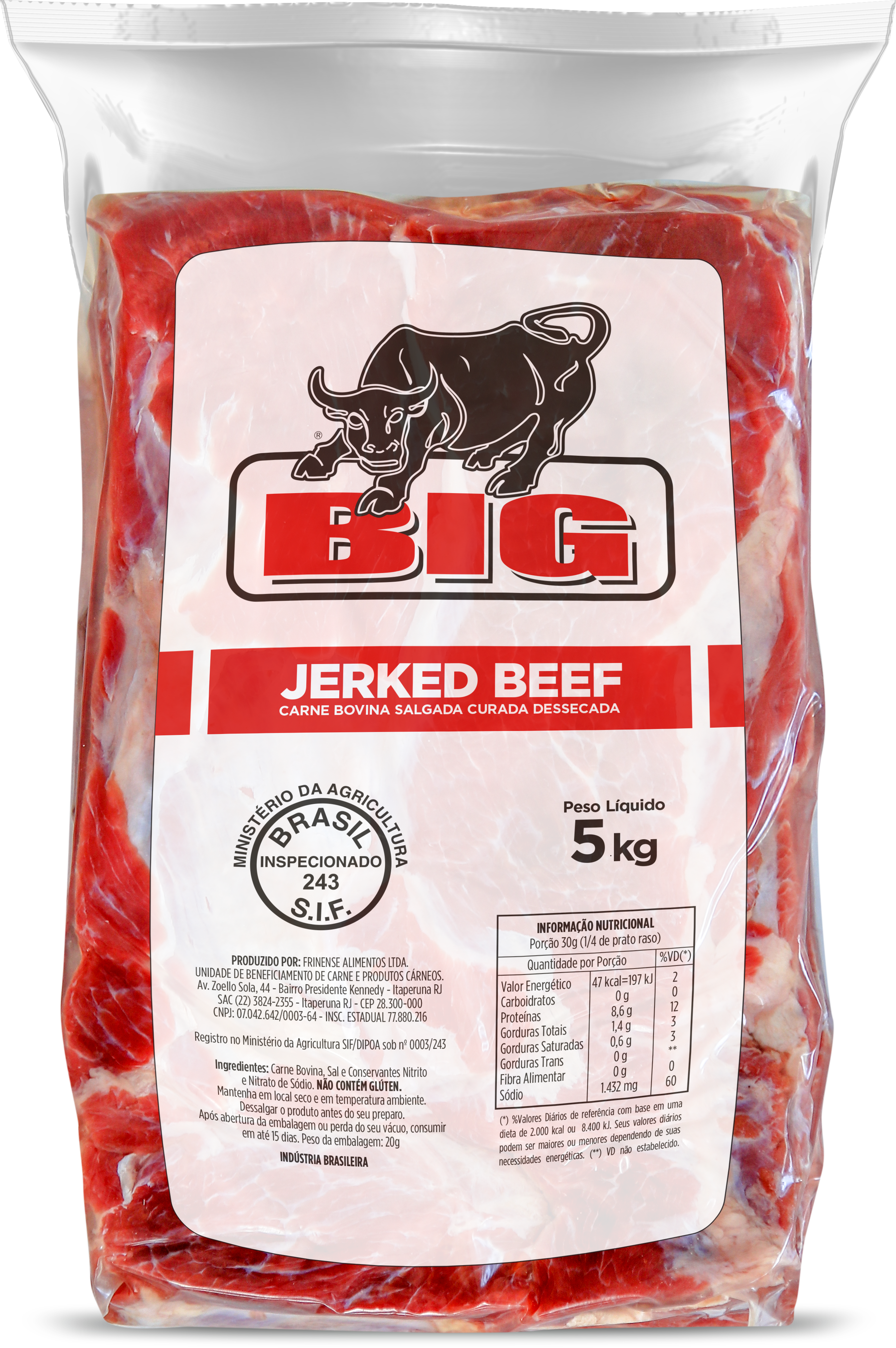C.CHARQUE P.A JERKED BEEF BIG.PCT 6X5KG