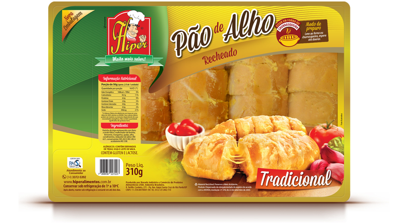 PAO DE ALHO TRAD. SANTA MASSA  CX10X400G