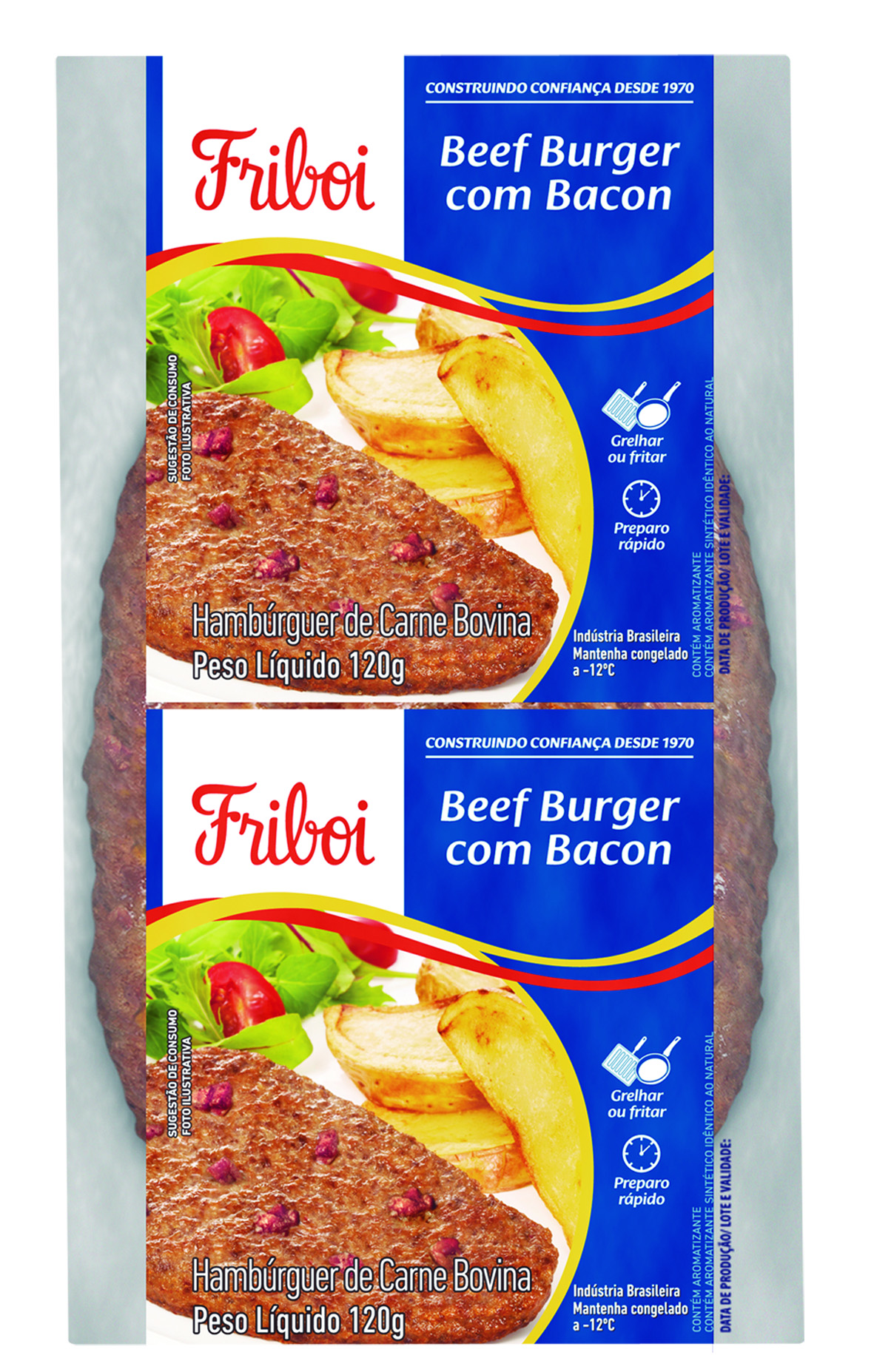BEFF BURGER BOV C/BACON  CONG 21X120G  