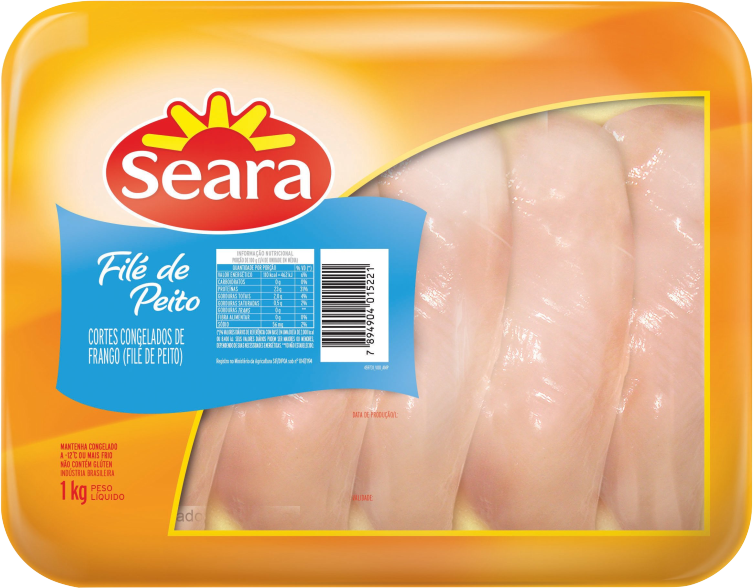 FILE DE PEITO BDJ SEARA 1KG CX12KG