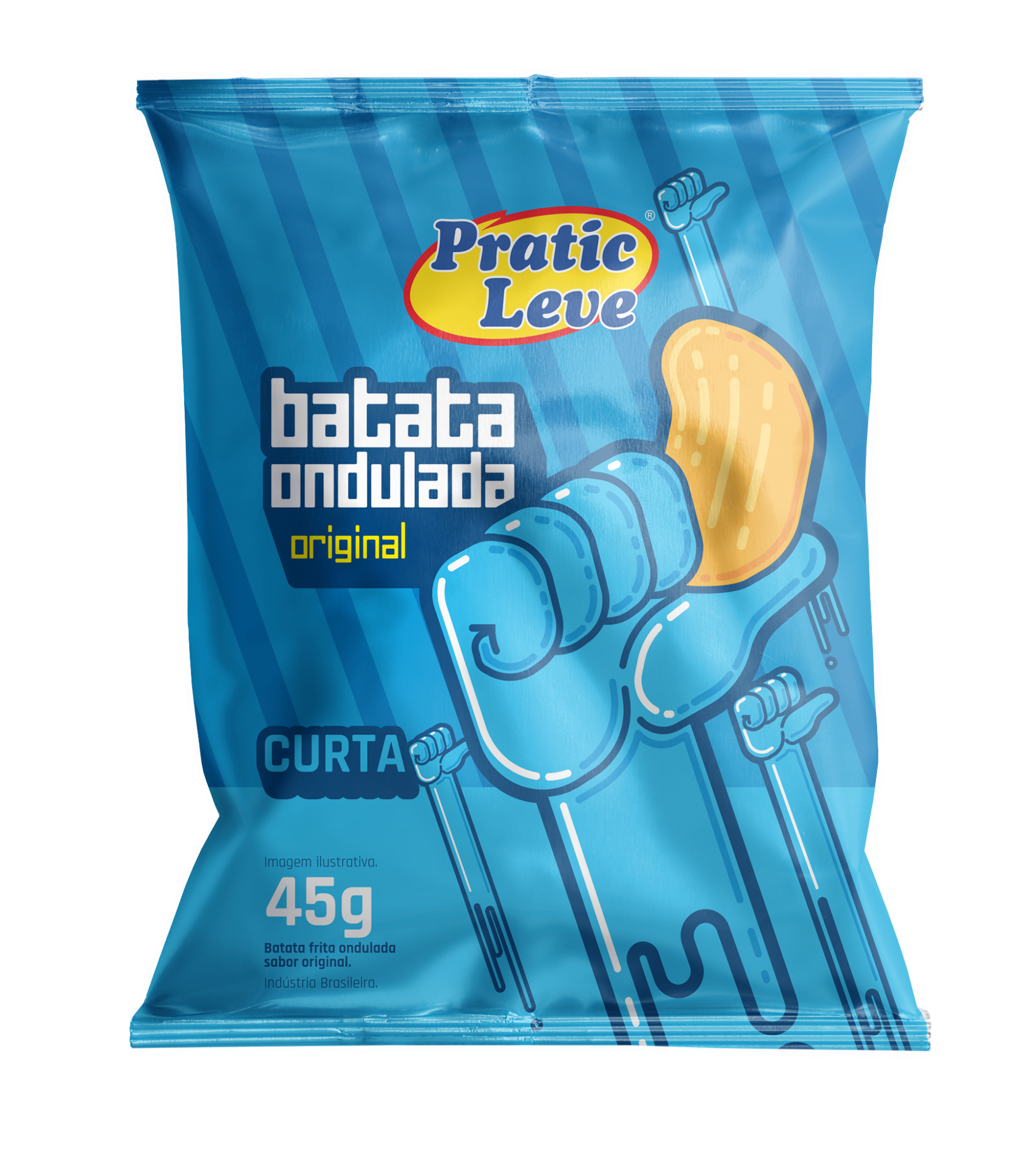 BATATA P.LEVE ONDU NATURAL 20X45G