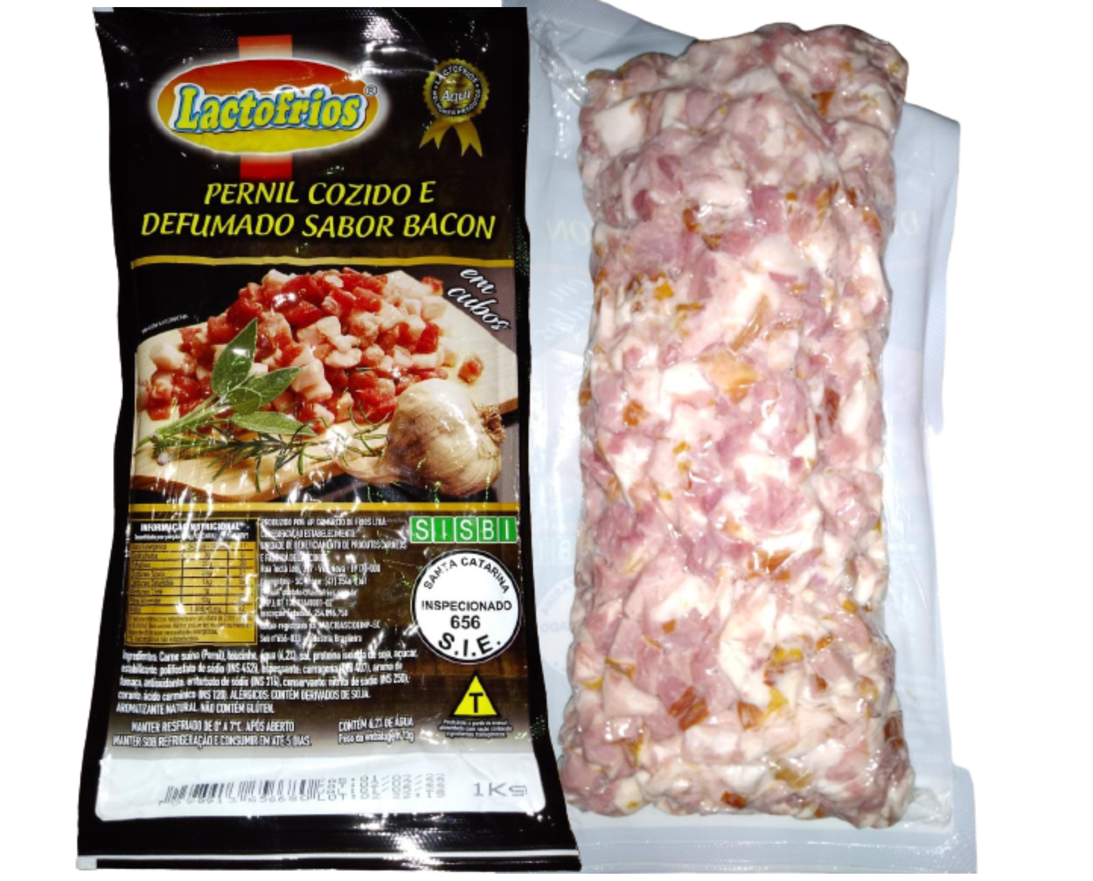 BACON CUBOS EMBUTIDO LACTOFRIOS 1KG CX12