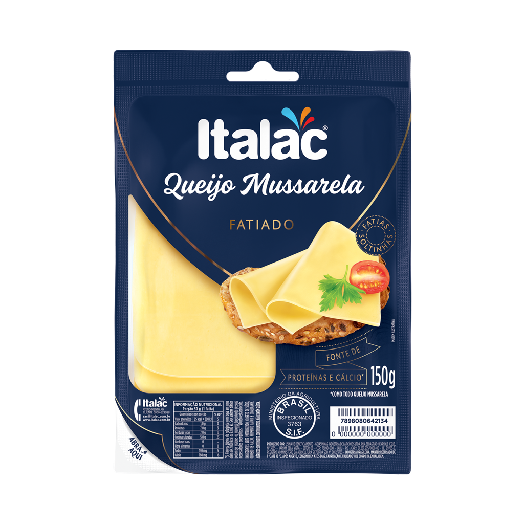 Q.MUSSARELA FATIAD ITALAC 24X150GR 3,60K