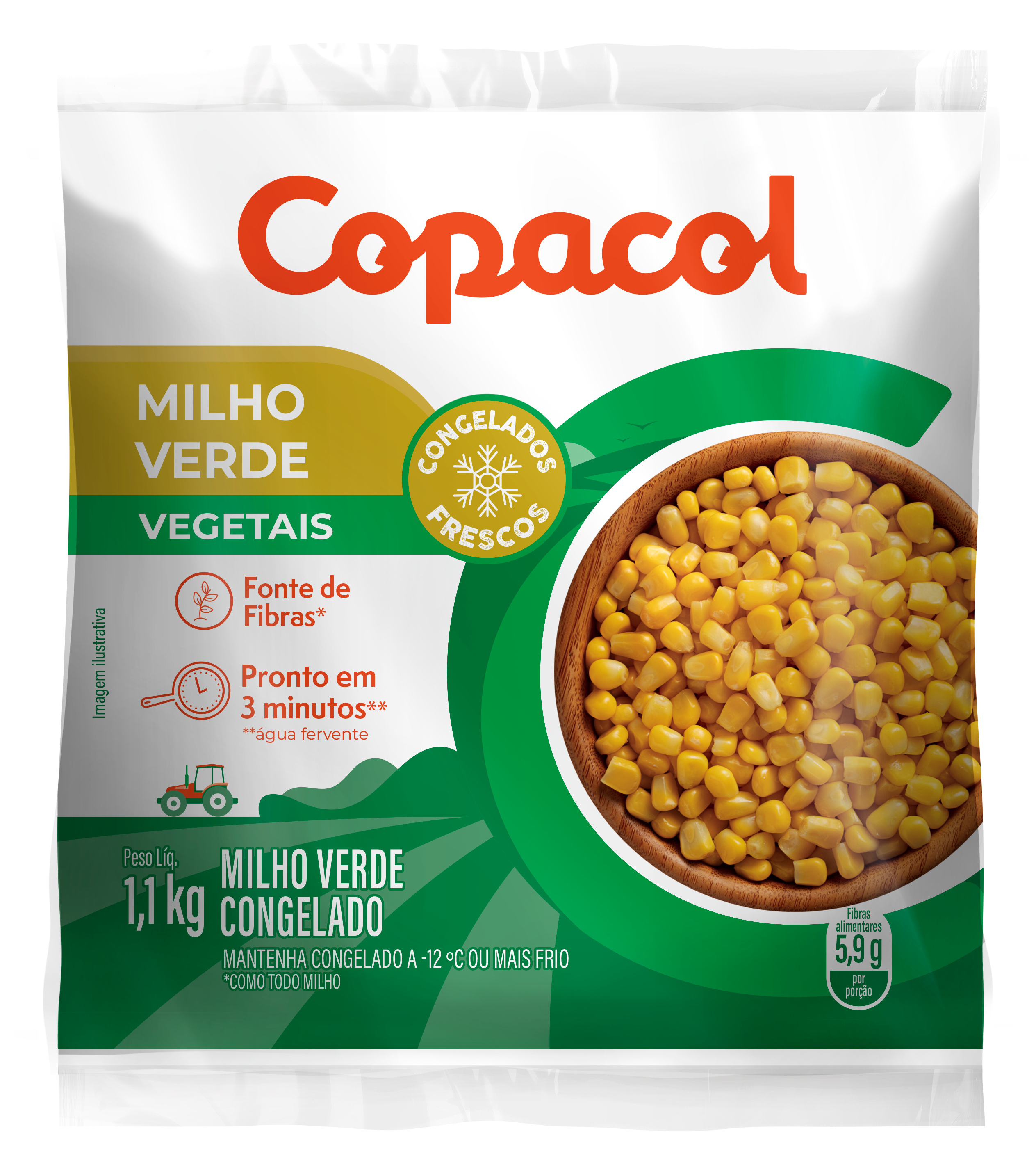 MILHO VERDE COPACOL CONG PCT1,1KG CX9,9K