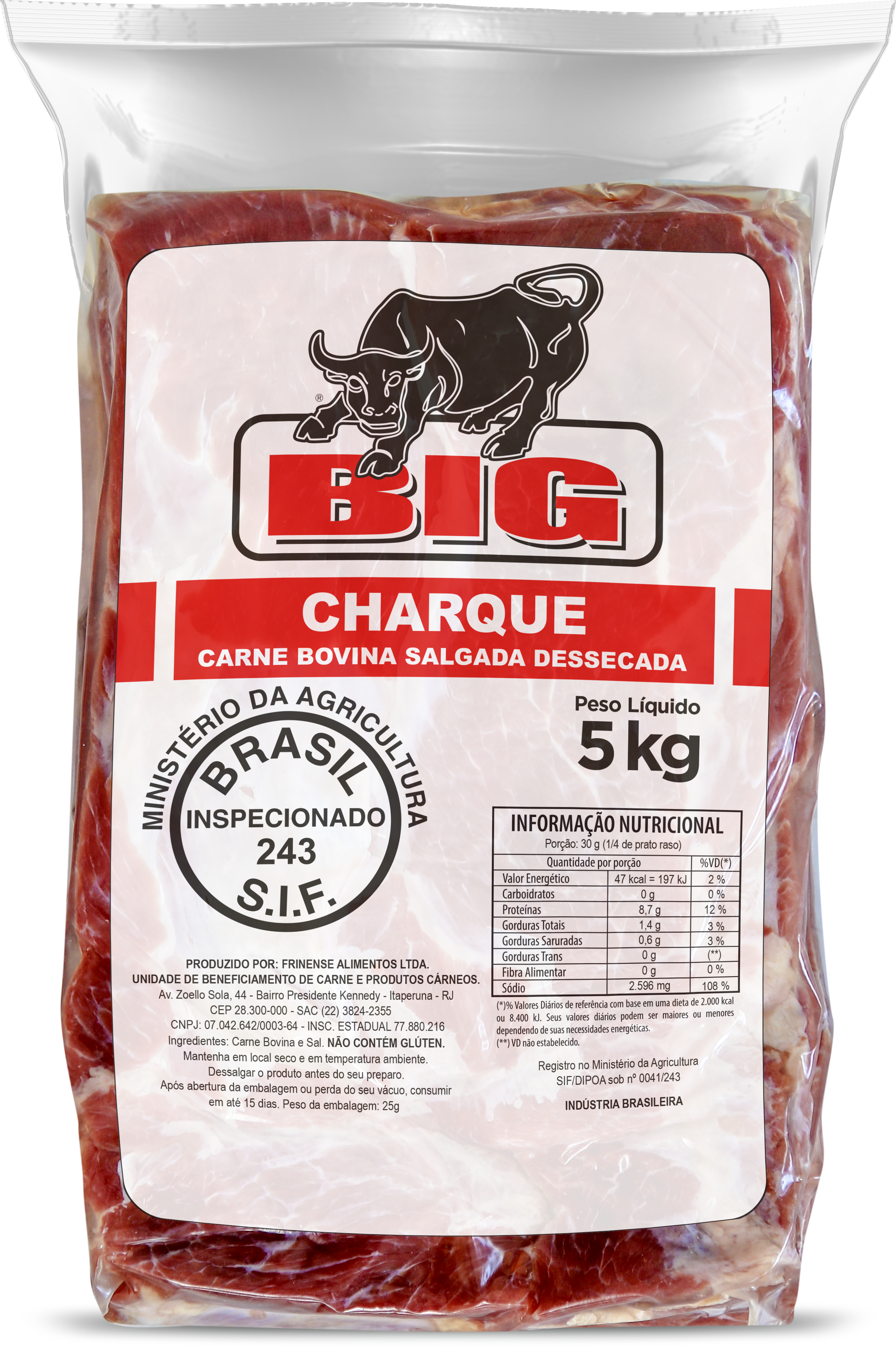 C.CHARQUE DT.JERKED BEEF BIG PCT 6X5KG
