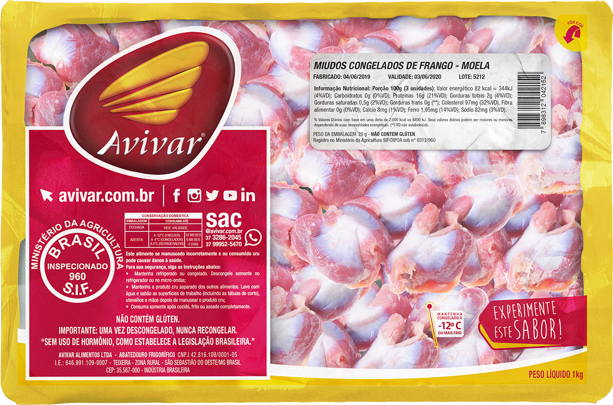 MOELA FRANGO AVIVAR BDJ.1KG CX18KG