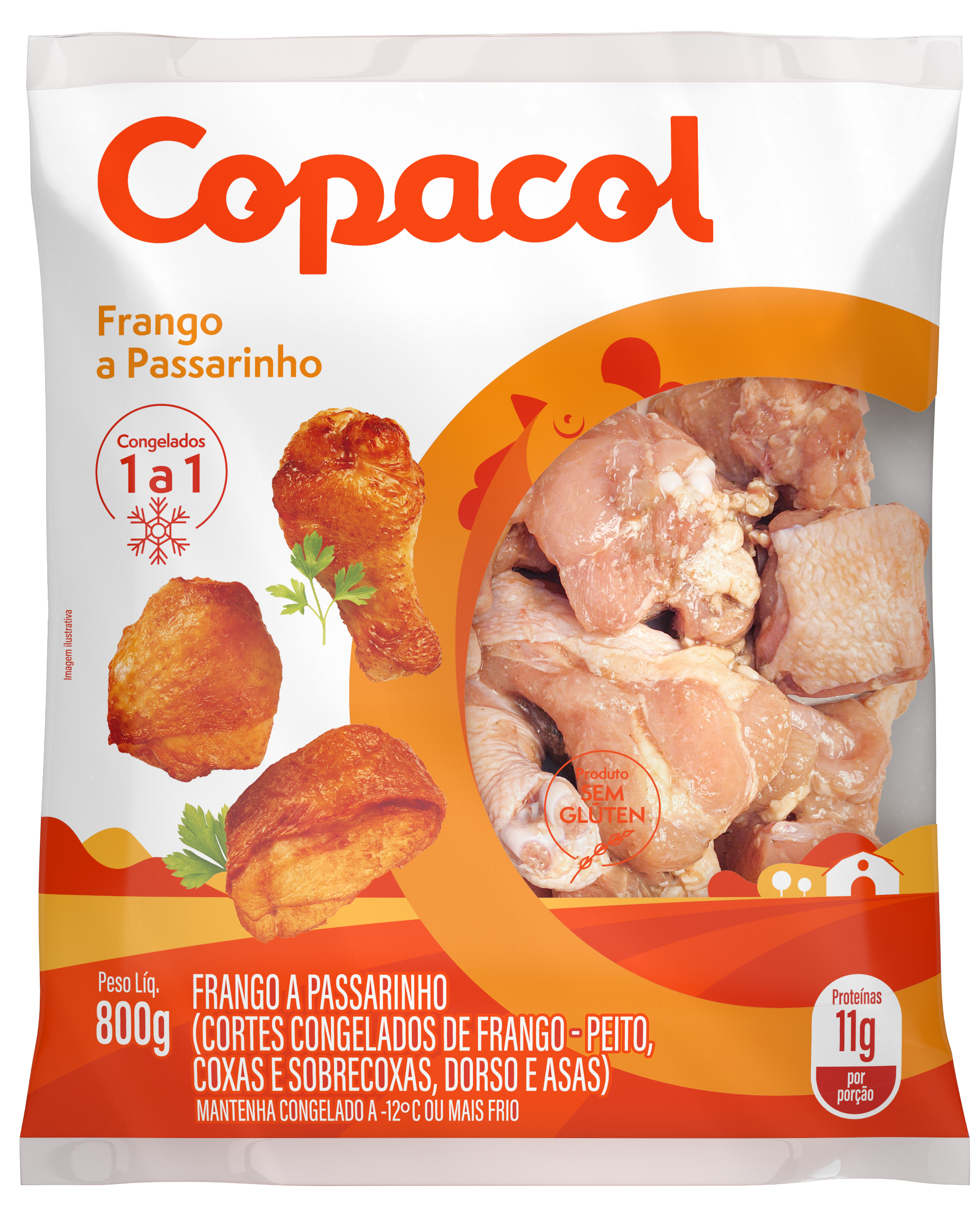 FRANGO A PASSARINHA COPACOL PCT12X800GR
