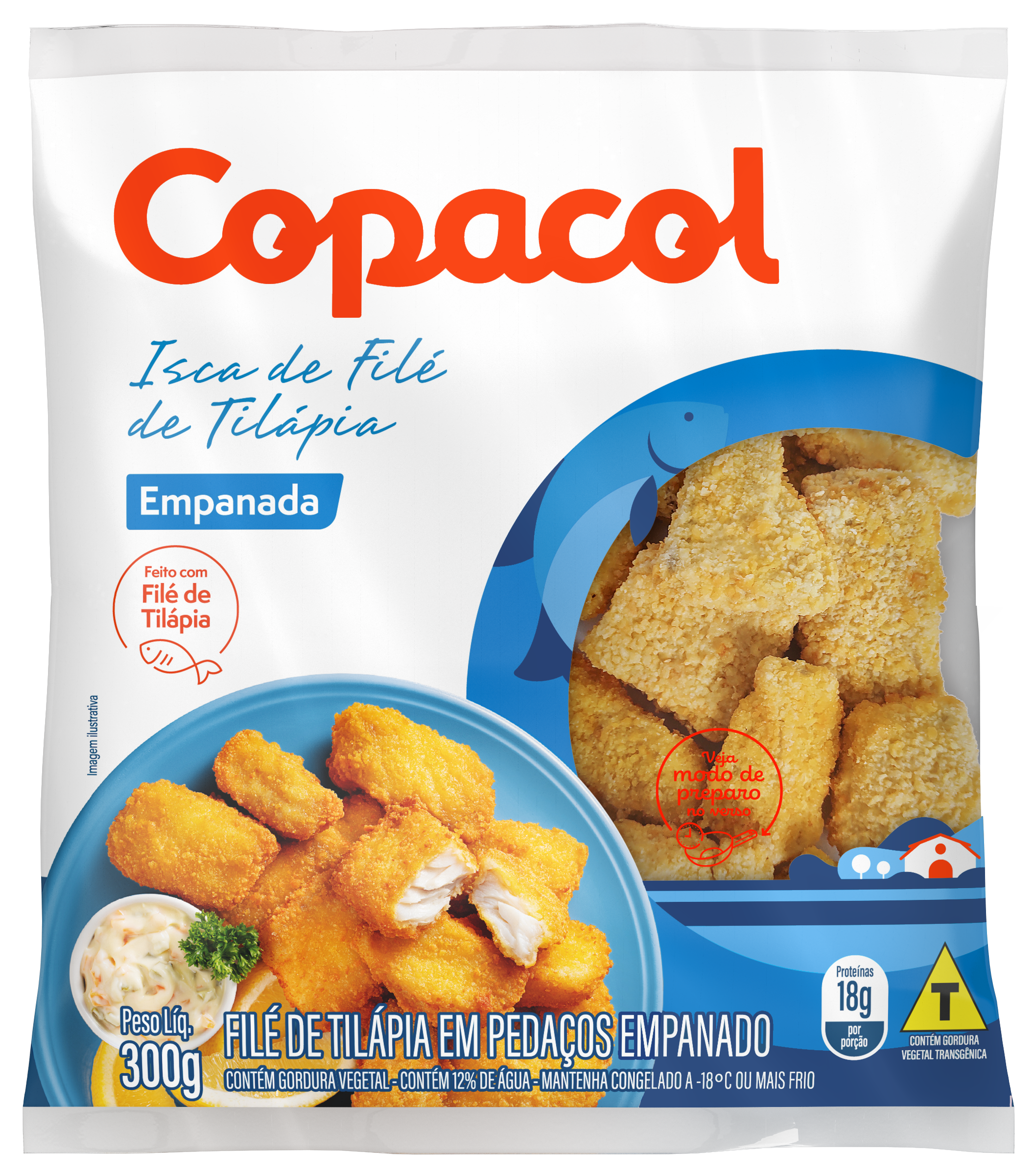 ISCAS DE TILAPIA COPACOL EMPAN.10X300GR