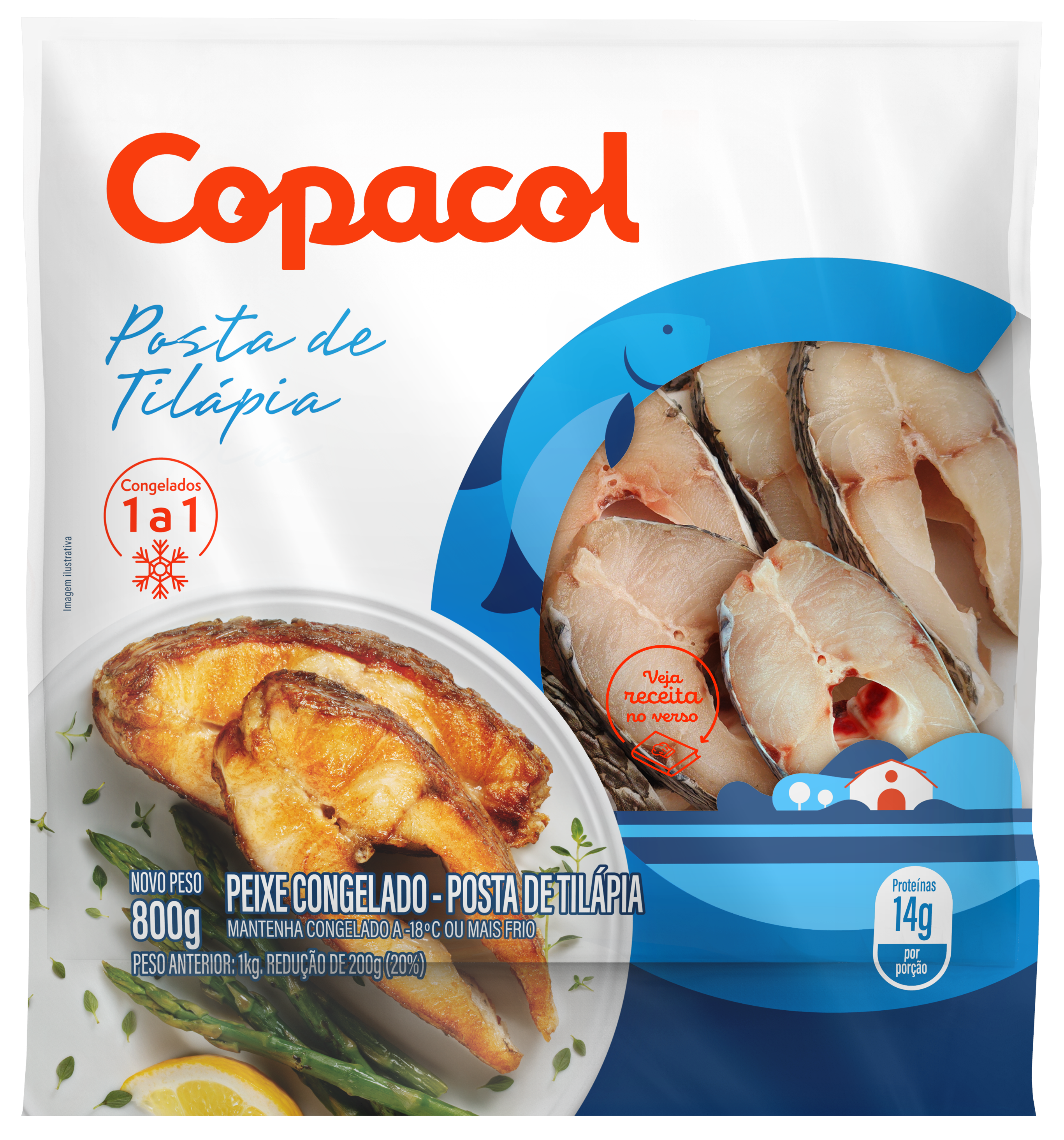 PEIXE POSTA TILAPIA COPACOL PCT.14X800GR