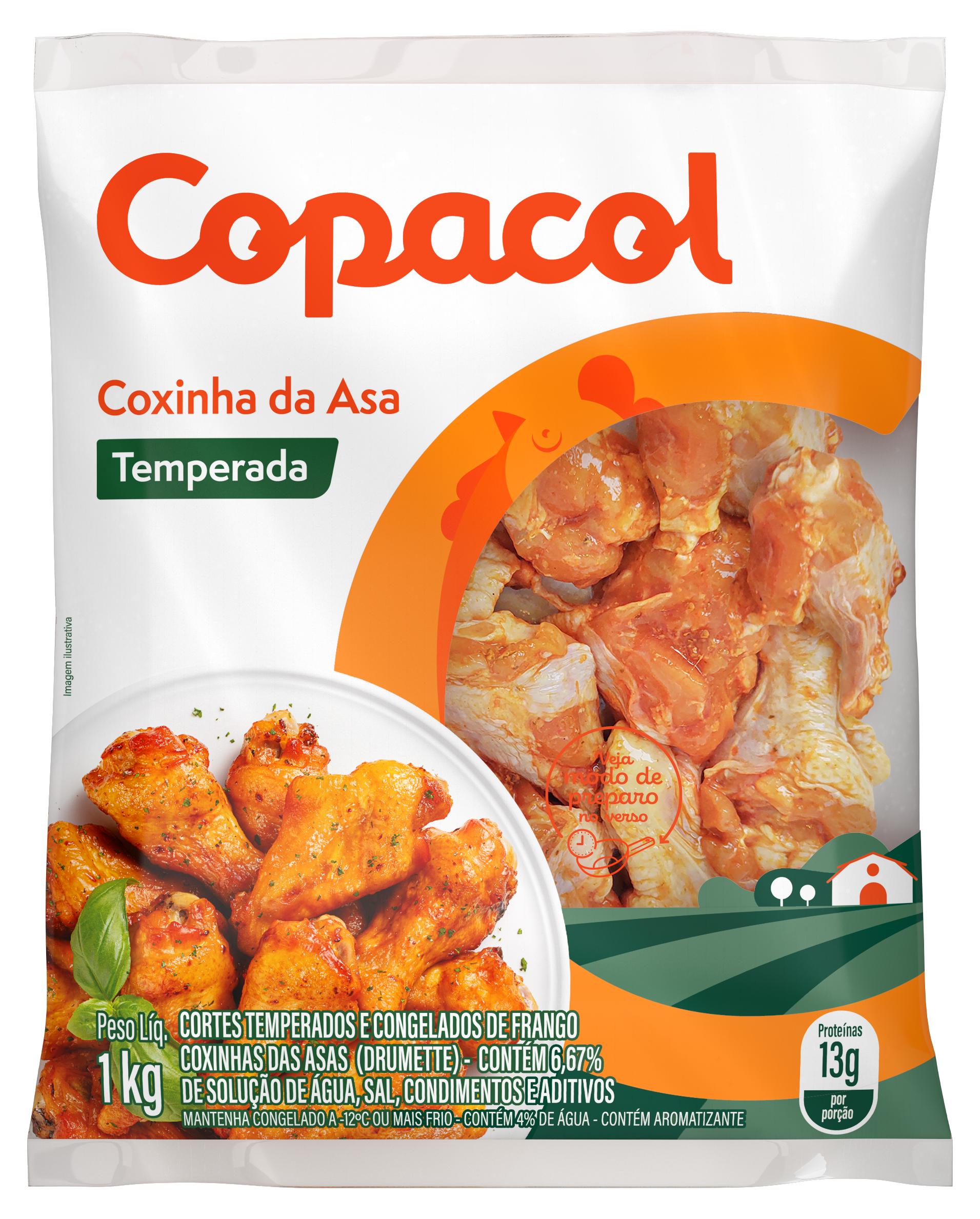 COXINHA DA ASA TEMP.COPACOL PCT1KG CX16K