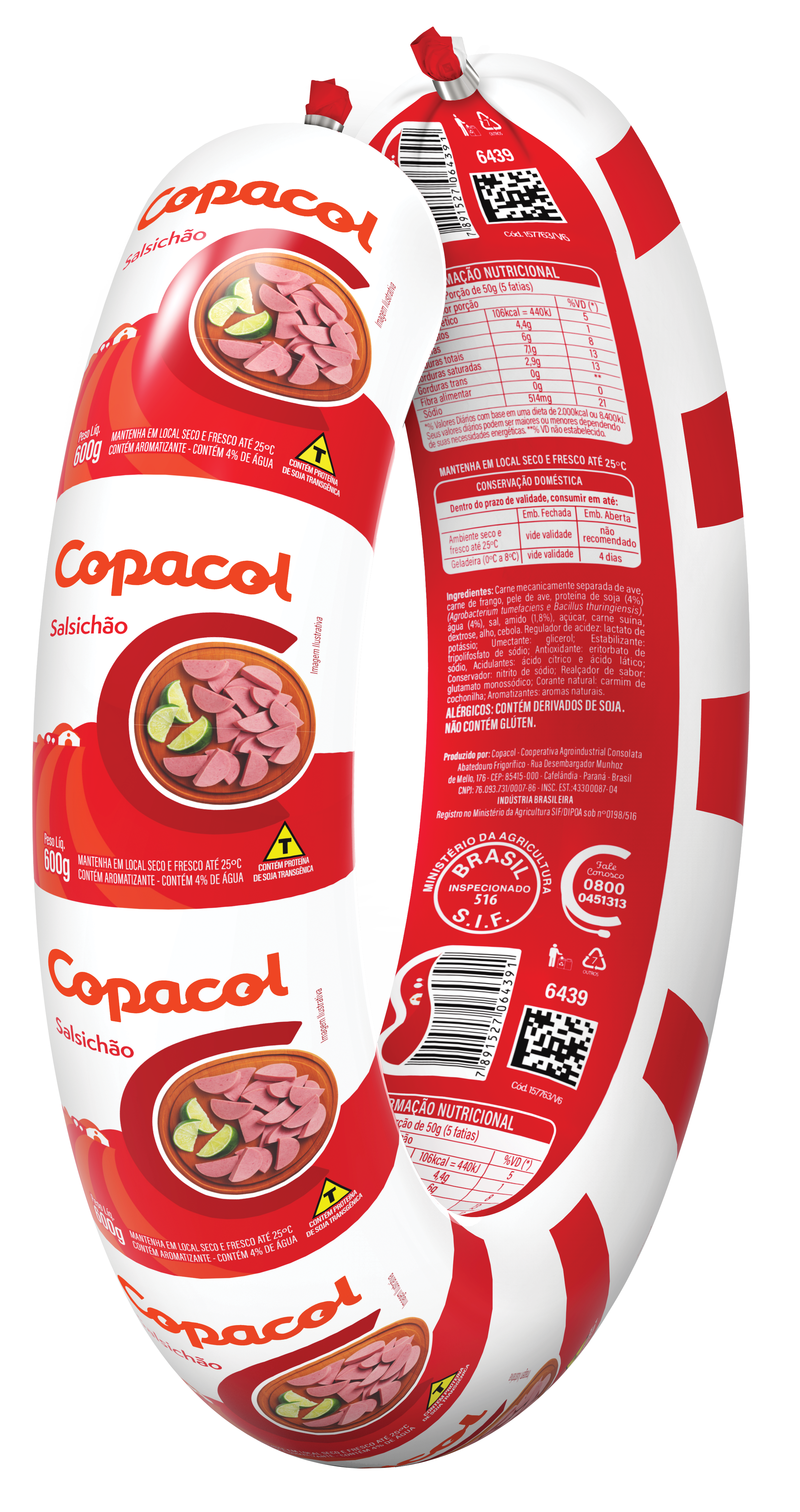 SALSICHAO RESF.COPACOL PCT20X600 CX 12KG