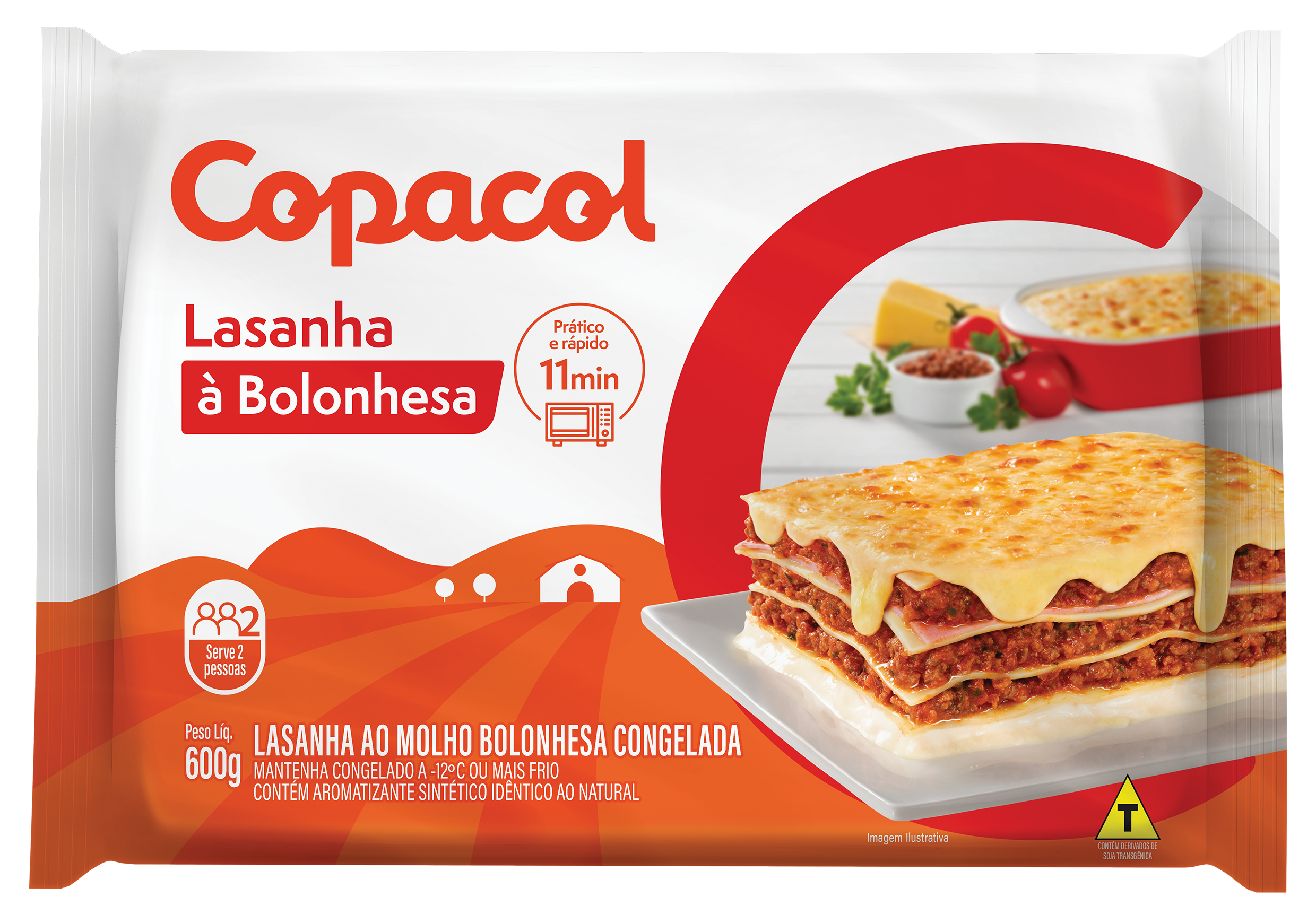 LASANHA BOLONHESA COPACOL 12X600GR