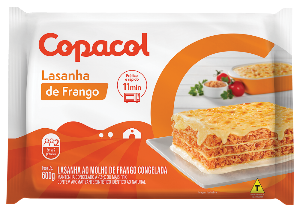 LASANHA FRANGO COPACOL 12X600GR