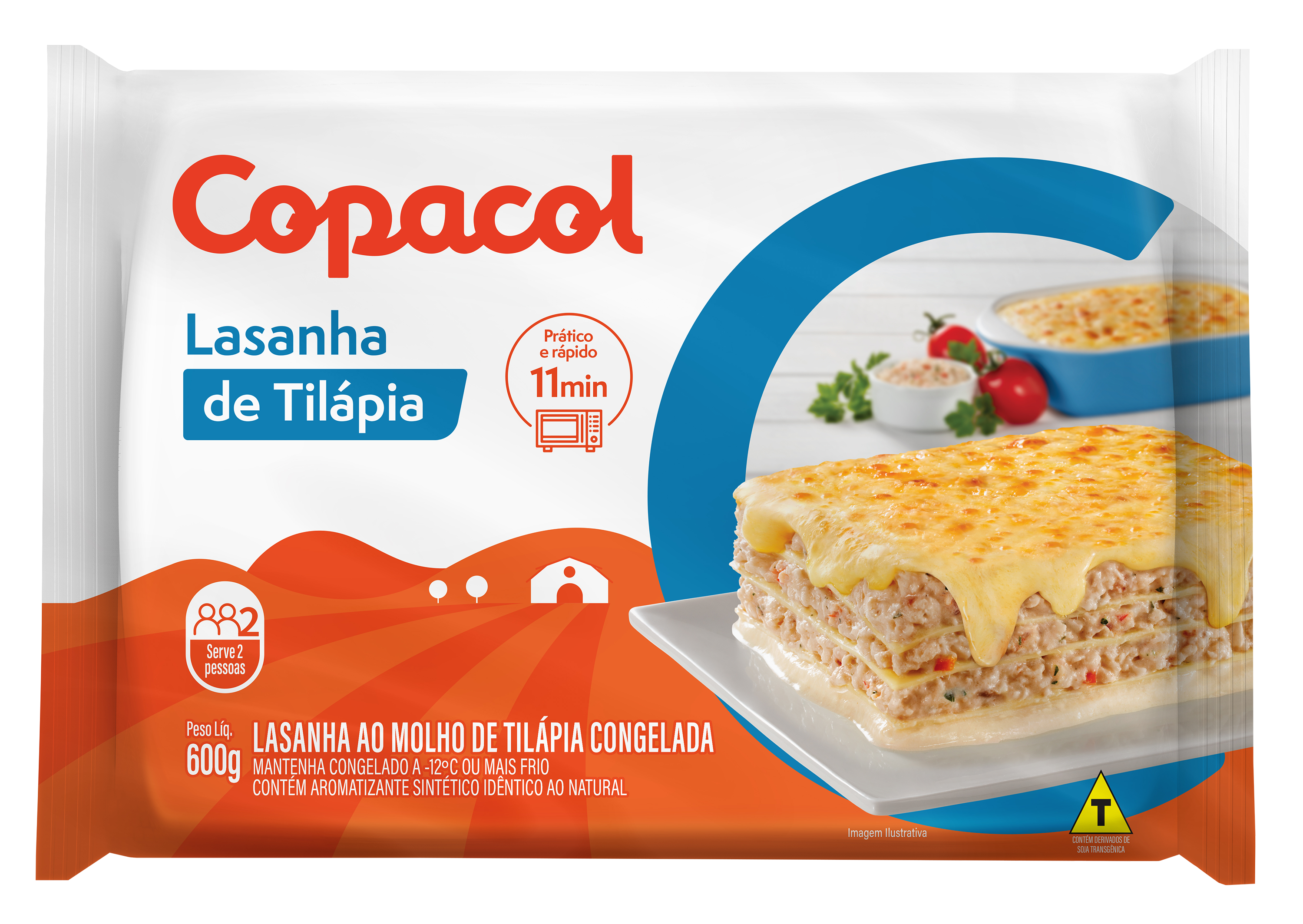 LASANHA DE TILAPIA COPACOL 12X600GR