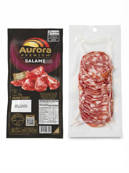 SALAME FATIADO AURORA PCT100GR CX 3,5KG