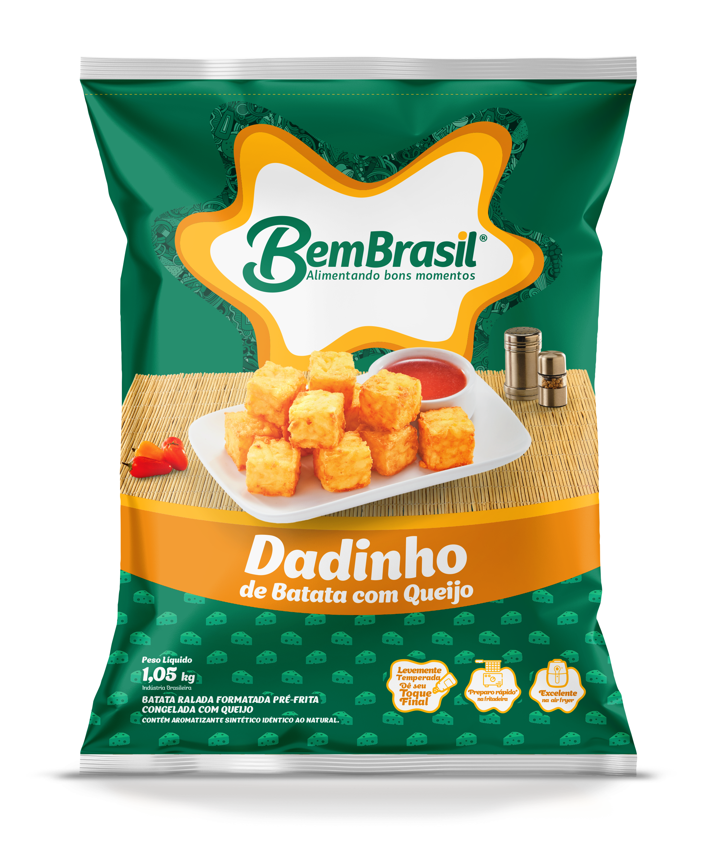 BAT.DADINHO SABOR QUEIJO PCT1.05K CX10,5