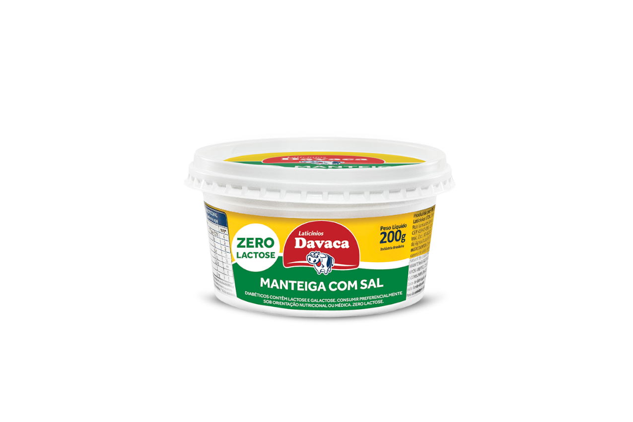 MANTEIGA DAVACA ZERO LACTOSE PT 24X200GR