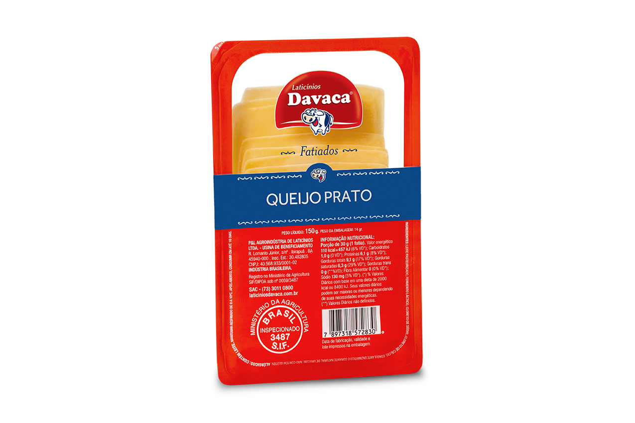 Q.PRATO FATIADO DAVACA 21X150GR