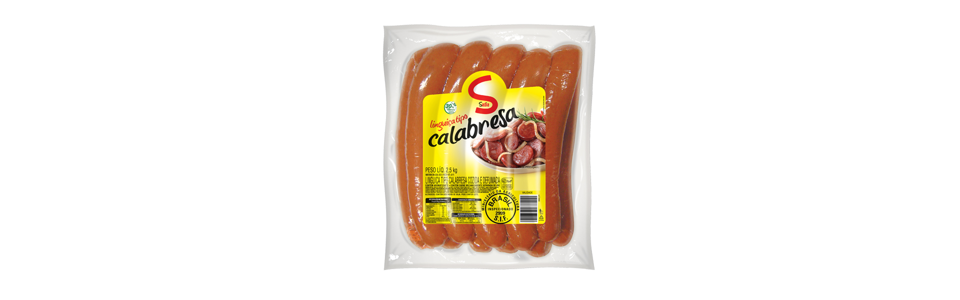 LING.CALAB.SADIA RETA PCT 2,5KG CX 15KG