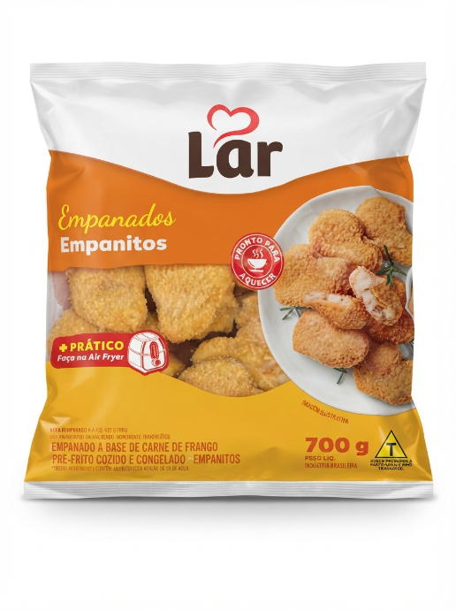 EMPANITOS DE FRANGO LAR CX10X700G