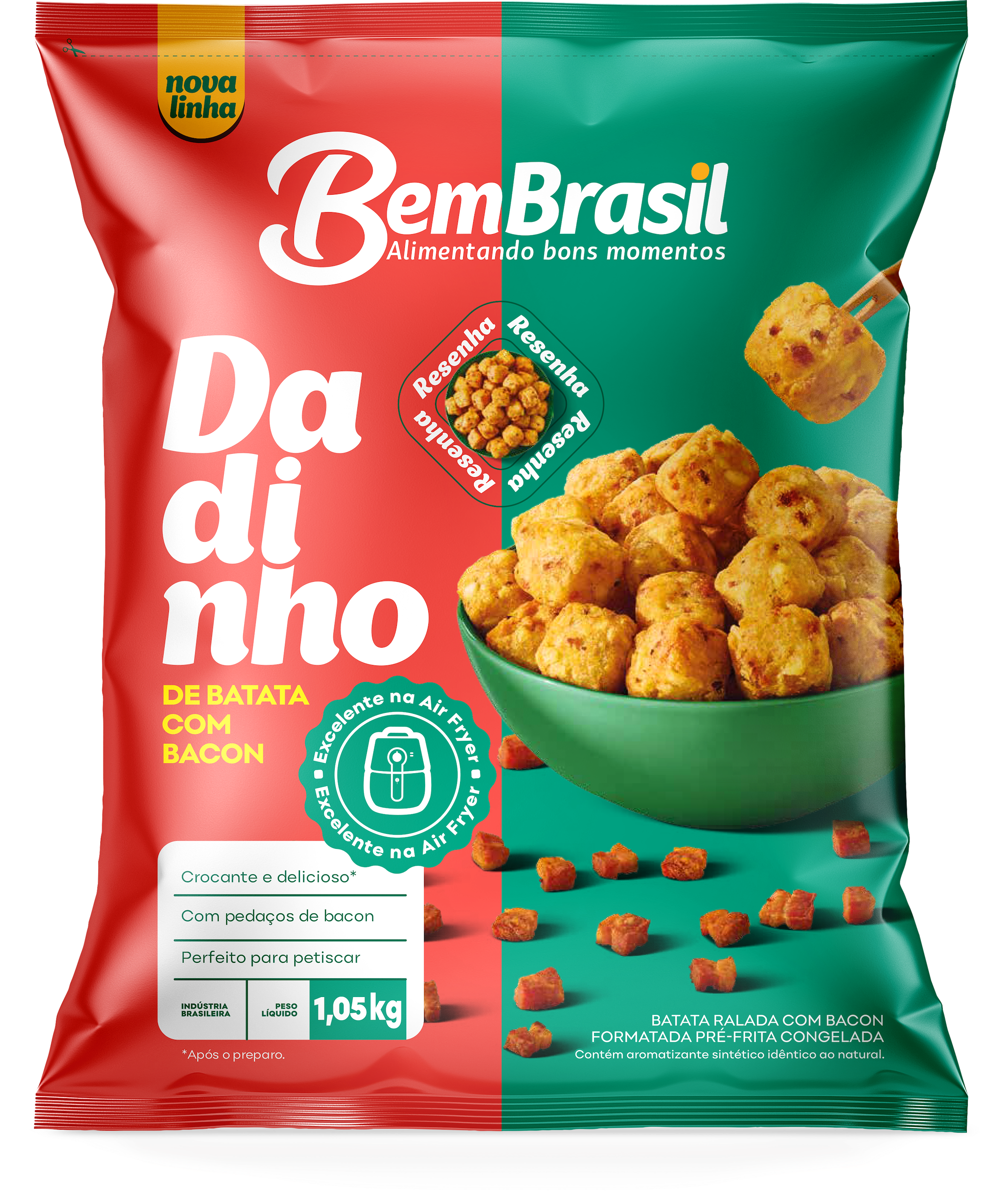 BAT.DADINHO SABOR BACON PCT1.05K CX10,5