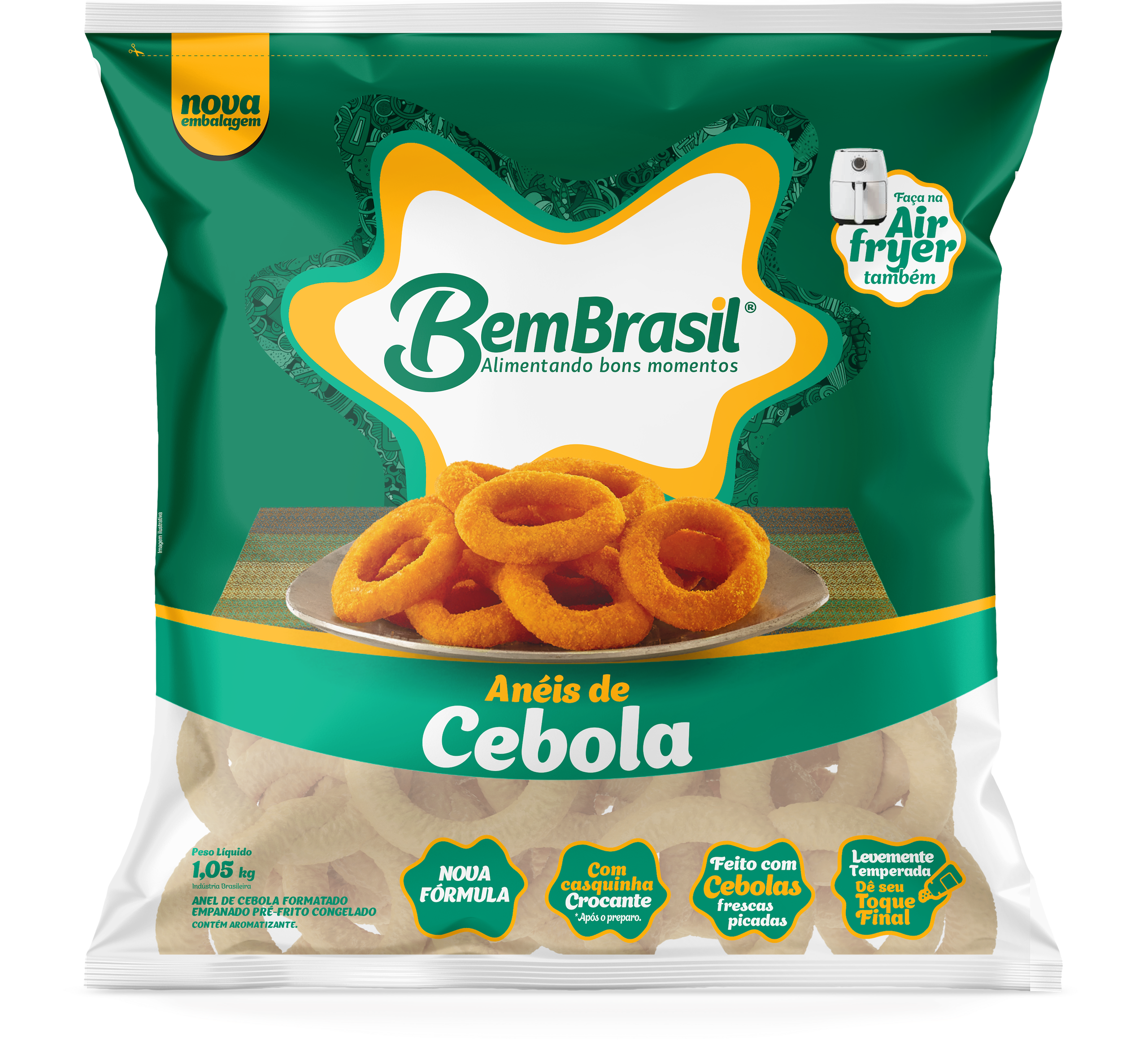 ANEIS CEBOLA EMP PRE FRITO 8X1,05K 8,4KG