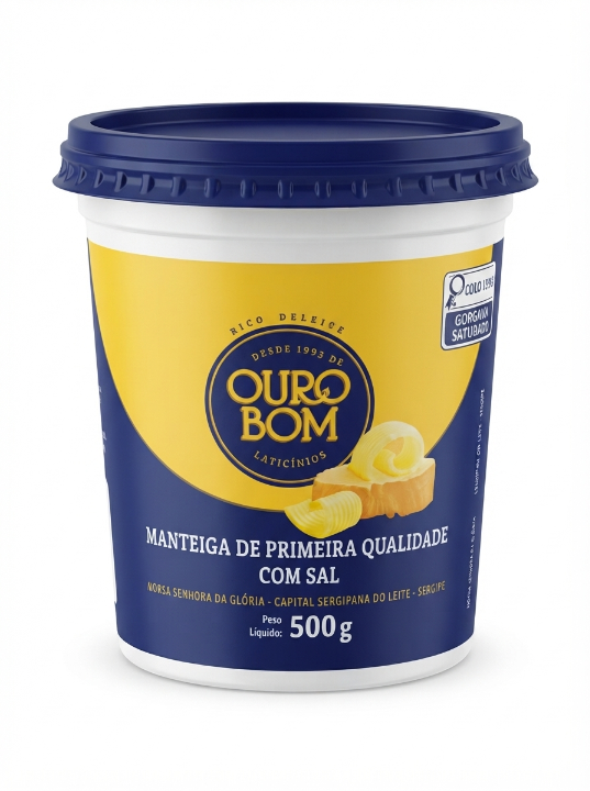 MANTEIGA DE P.Q C/SAL OURO BOM CX12X500G
